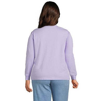 Plus Size Lands' End Long-Sleeve Mockneck Top