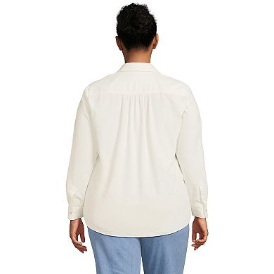 Plus Size Lands' End Corduroy Long Sleeve Shirt