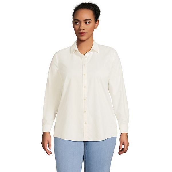 Plus Size Lands' End Corduroy Long Sleeve Shirt