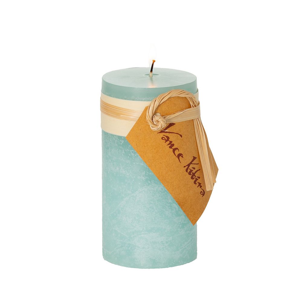 Vance Kitira Timber Sea Green Unscented 3.8-oz. Pillar Candle