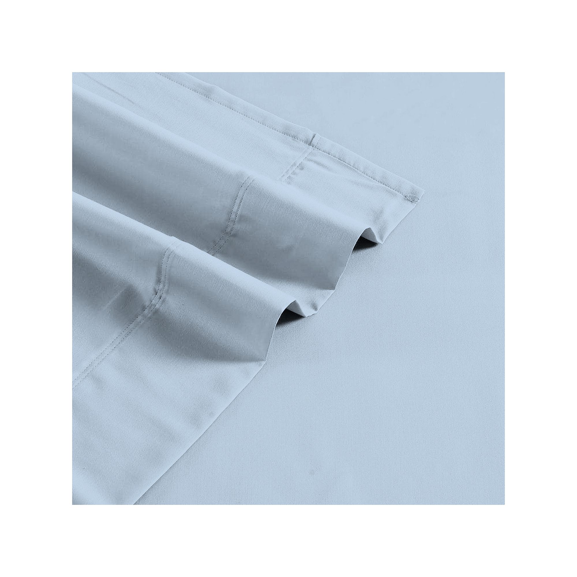 Color Sense Brushed Percale Weave Flannel Sheet Set, Blue