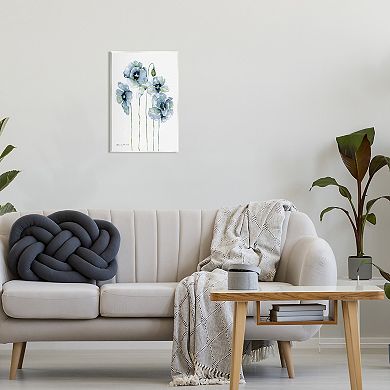 Stupell Home Decor Modern Poppy Blooms Blue Abstract Framed Wall Art