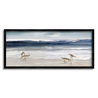 Stupell Home Decor Sandpipers Sea Shore Framed Wall Art