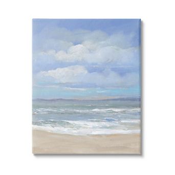 Stupell Home Decor Cloudy Ocean Bay Shoreline Canvas Wall Art