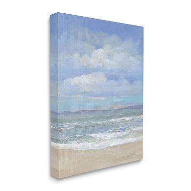 Stupell Home Decor Cloudy Ocean Bay Shoreline Canvas Wall Art