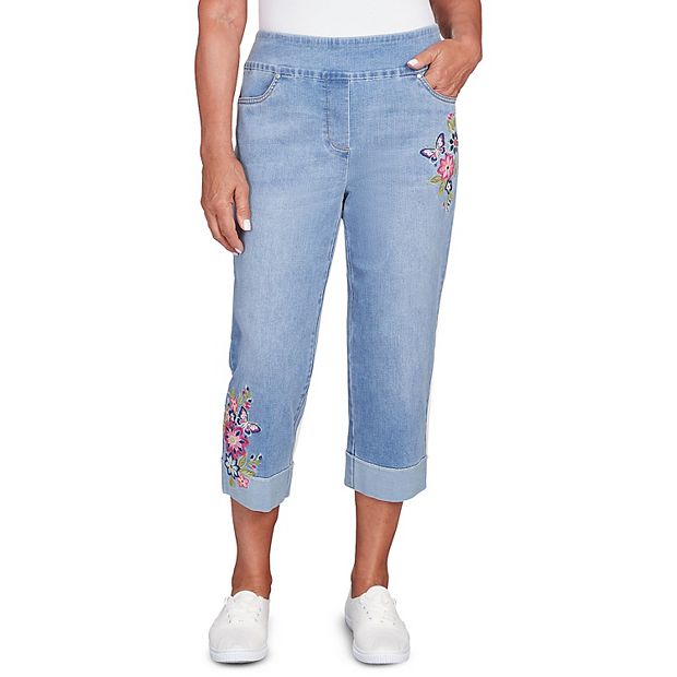 Alfred dunner petite 2025 denim capris