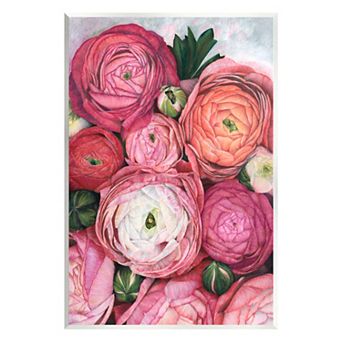 Stupell Home Decor Romantic Red Peonies Budding Plaque Wall Art