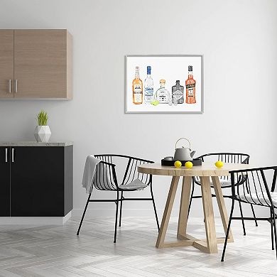 Stupell Home Decor Mixed Bar Liquor Bottle Framed Wall Art