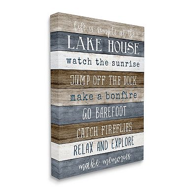 Stupell Home Decor Lake House Canvas Wall Art