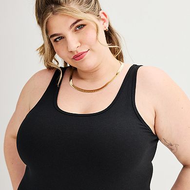 Juniors' Plus Size SO® Double Scoop Tank Top