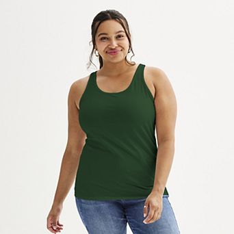 Juniors' Plus Size SO® Double Scoop Tank Top