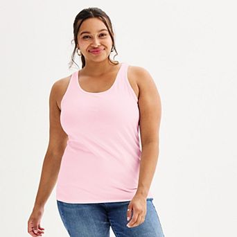 Juniors' Plus Size SO® Double Scoop Tank Top