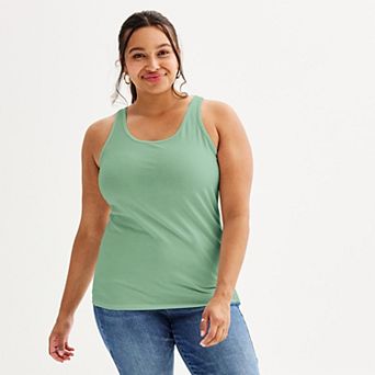 Juniors' Plus Size SO® Double Scoop Tank Top