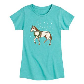 Girls 7-16 Holiday Horse Graphic Tee