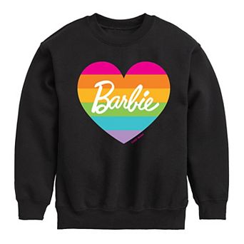 Girls 7-16 Barbie Heart Graphic Fleece Sweatshirt