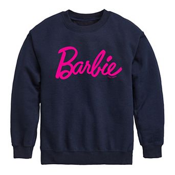 Girls 7-16 Barbie Classic Logo Graphic Fleece Sweatshirt