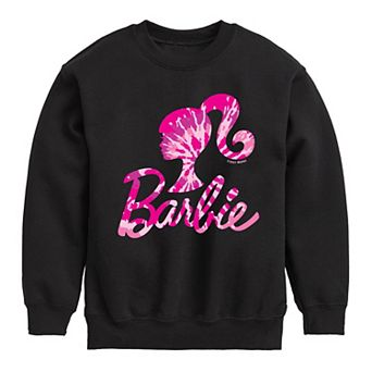 Girls 7-16 Barbie Logo Tie Dye Graphic Fleece Sweatshirt