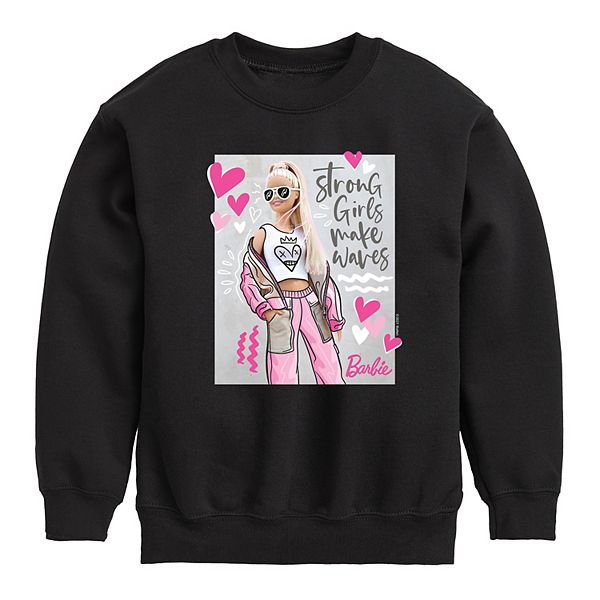 Girls 7-16 Barbie Strong Girls Make Waves Graphic Fleece Sweatshirt