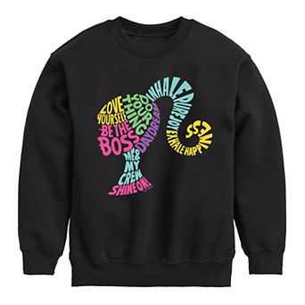 Girls 7-16 Barbie® Empowering Phases Crew Fleece Sweatshirt