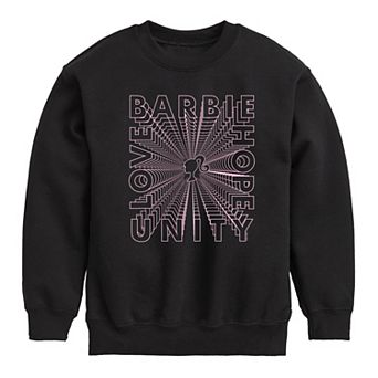 Girls 7-16 Barbie® Hope Unity Love Crew Fleece Sweatshirt