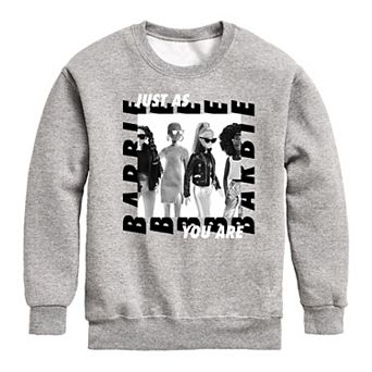 Girls 7-16 Barbie® Just As You Are Crew Fleece Sweatshirt