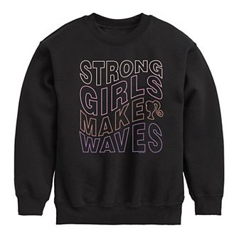 Girls 7-16 Barbie® Strong Girls Make Waves Fleece Sweatshirt