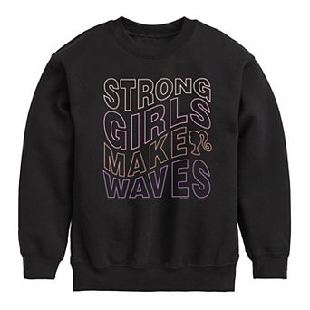 Girls 7-16 Barbie® Strong Girls Make Waves Fleece Sweatshirt