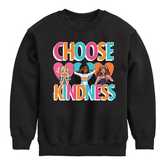 Girls 7-16 Barbie® Choose Kindness Crew Fleece Sweatshirt