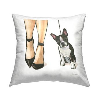 Stupell Home Decor Fashion High Heels Dog Walk Glam Pet 18" x 18" Decorative Throw Pillow