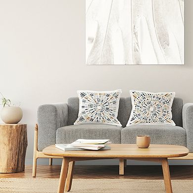 Stupell Home Decor 2-Pack Circular Geometric Pattern Abstract Deco Collage 18" x 18" Decorative Throw Pillows