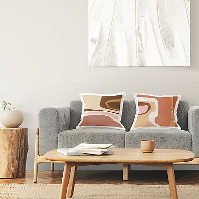 Stupell Home Decor 2-Pack Southwestern Desert Abstract Landscape Grooved Shapes 18" x 18" Decorative Throw Pillows