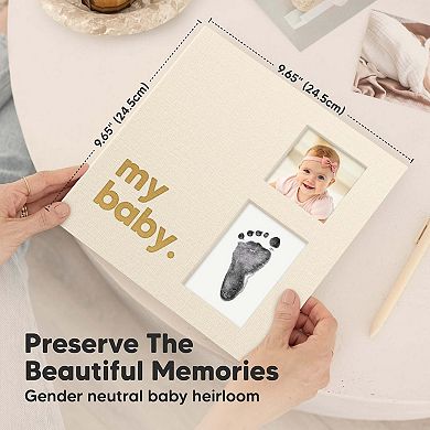 KeaBabies Frolic Baby Memory Book For Boys, Girls, Baby First 5 Year Journal, Keepsake Photo Album