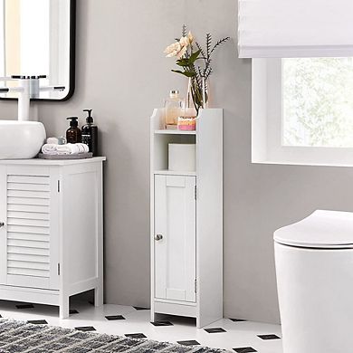 Hivvago Small Bathroom Storage Corner Floor Cabinet