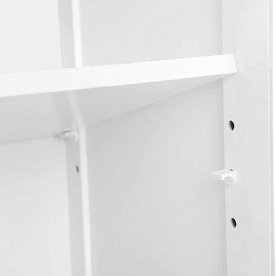 Hivvago White Free Standing Bathroom Cabinet With Shelf