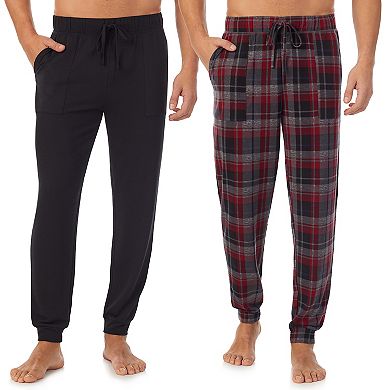 Men's Cuddl Duds 2-Pack French Terry Cuffed Bottom Pajama Pants Set