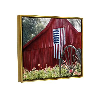Stupell Home Decor Country Farm Meadow Flag Framed Wall Art