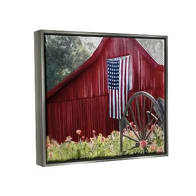 Stupell Home Decor Flag Country Farm Meadow Framed Wall Art