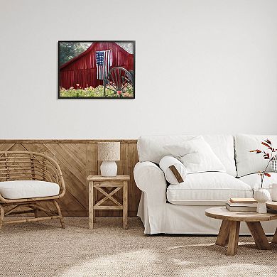 Stupell Home Decor Country Farm Flag Framed Wall Art