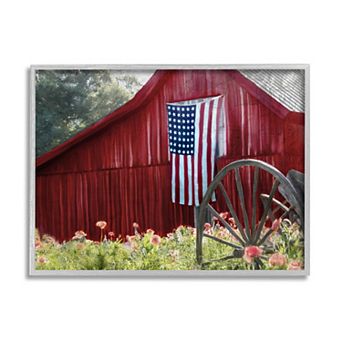 Stupell Home Decor Country Farm America Framed Wall Art