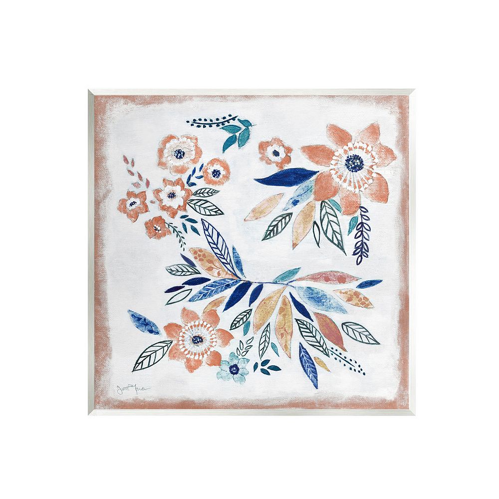 Stupell Home Decor Floral Blossom Bohemian Plaque Wall Art