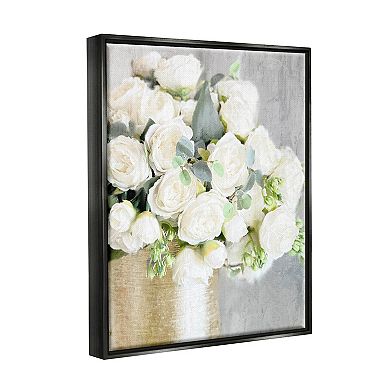 Stupell Home Decor White Rose Bouquet Framed Wall Art