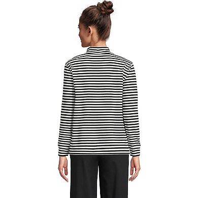 Women's Lands' End Long Sleeve Super T Mockneck Top