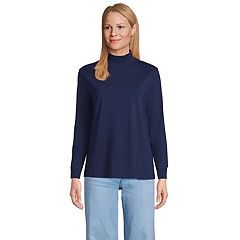 Plus Size Lands' End Serious Sweats Funnel Neck Top