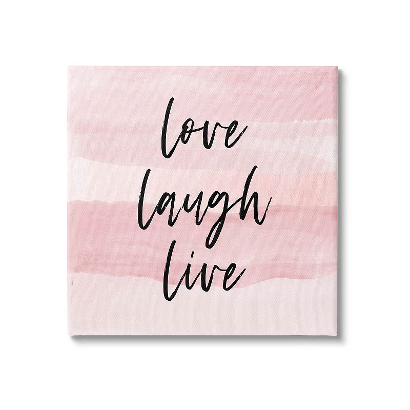 UPC 197081564344 product image for Stupell Home Decor Love Laugh Live Phrase Canvas Wall Art, Multi | upcitemdb.com