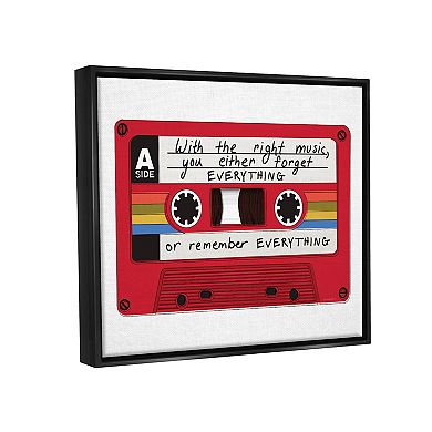 Stupell Home Decor Cassette The Right Music Framed Wall Art
