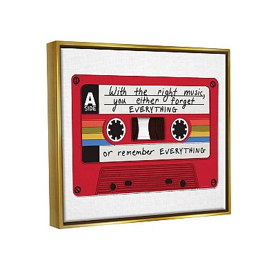 Stupell Home Decor The Right Music Cassette Framed Wall Art