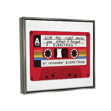 Stupell Home Decor Cassette Right Music Framed Wall Art