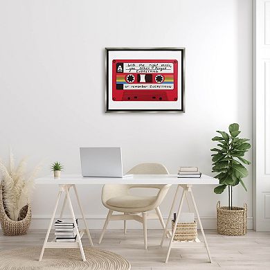 Stupell Home Decor Cassette Right Music Framed Wall Art