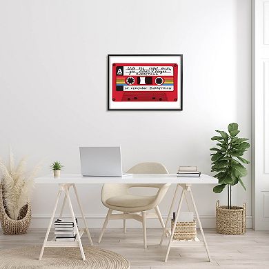 Stupell Home Decor The Right Music Red Cassette Framed Wall Art