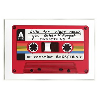 Stupell Home Decor The Right Music Cassette Plaque Wall Art